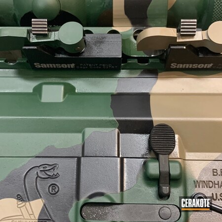 Powder Coating: M81 Camo on AR-15 and Scope,Graphite Black H-146,S.H.O.T,Highland Green H-200,MultiCam,Tactical Rifle,Plum Brown H-298,AR-15,M81,MAGPUL® FLAT DARK EARTH H-267