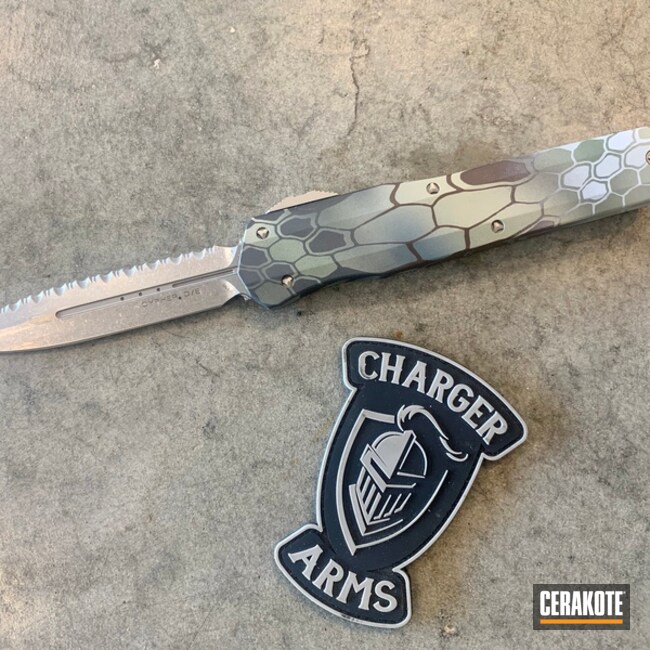 Cerakoted Otf Kryptek Knife In H-200 And H-127