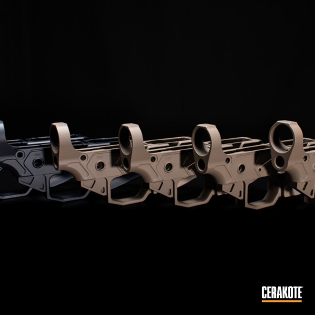 Cerakoted Ar-15 Lower Receivers In H-188 And H-267