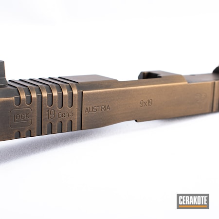 Powder Coating: Slide,Firearm,Graphite Black H-146,Glock,S.H.O.T,Pistol,Glock 19,Oil Rubbed Bronze,Burnt Bronze H-148