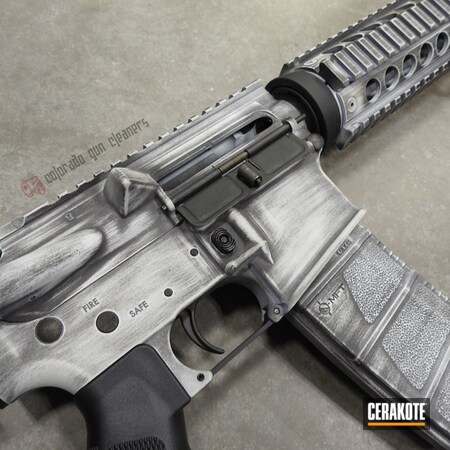 Powder Coating: Graphite Black H-146,Distressed,S.H.O.T,Stormtrooper White H-297,.223,Tactical Rifle,AR-15