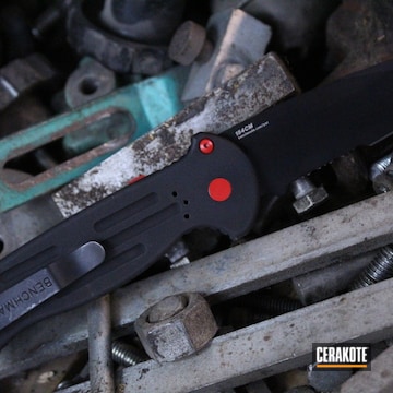 Cerakoted Black Class Benchmade Knife In H-167