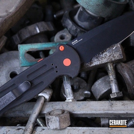 Powder Coating: Hunter Orange H-128,automatic,S.H.O.T,Black Class,AFO-II,Benchmade,Folding Knife