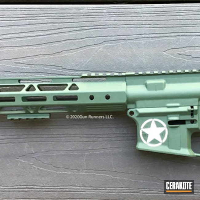 Cerakoted Army Themed Ar Build In H-297 And Hir-265