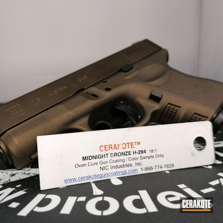 Powder Coating: 9mm,Midnight Bronze H-294,Glock,Glock 26,S.H.O.T,Pistol,Custom