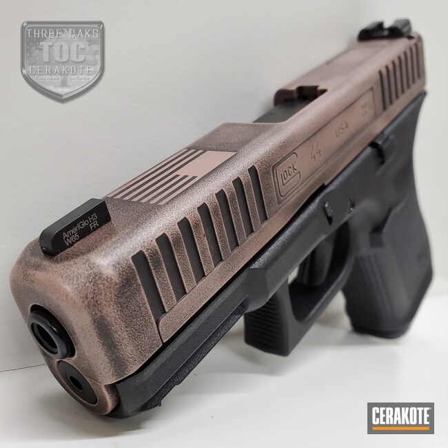 Glock G44 Coated Using Rose Gold And Graphite Black