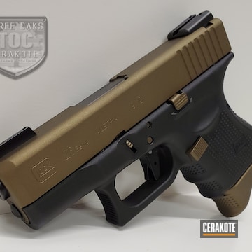 Glock G26 Coated Using Burnt Bronze