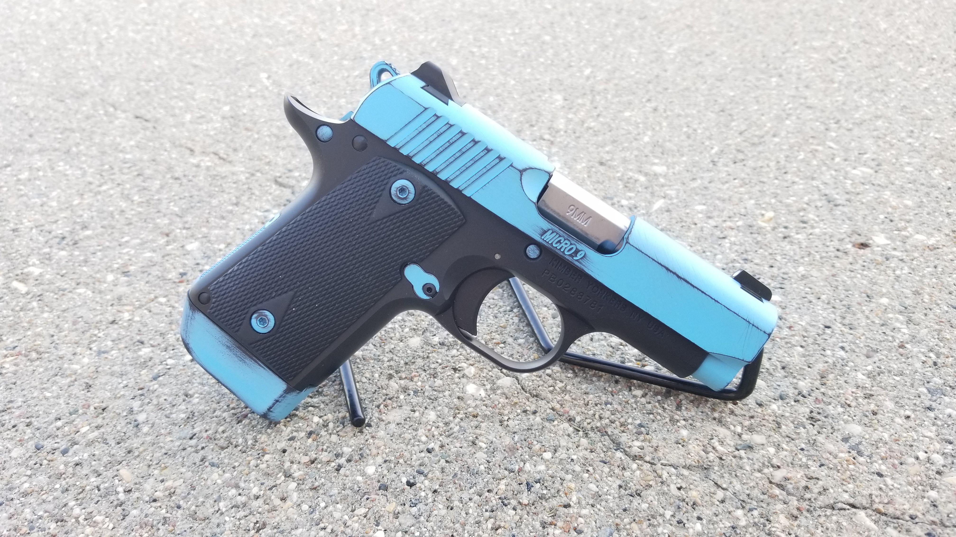 Blue Raspberry Cerakote Kimber Micro 9 coated using Blue Raspberry | Cerakote