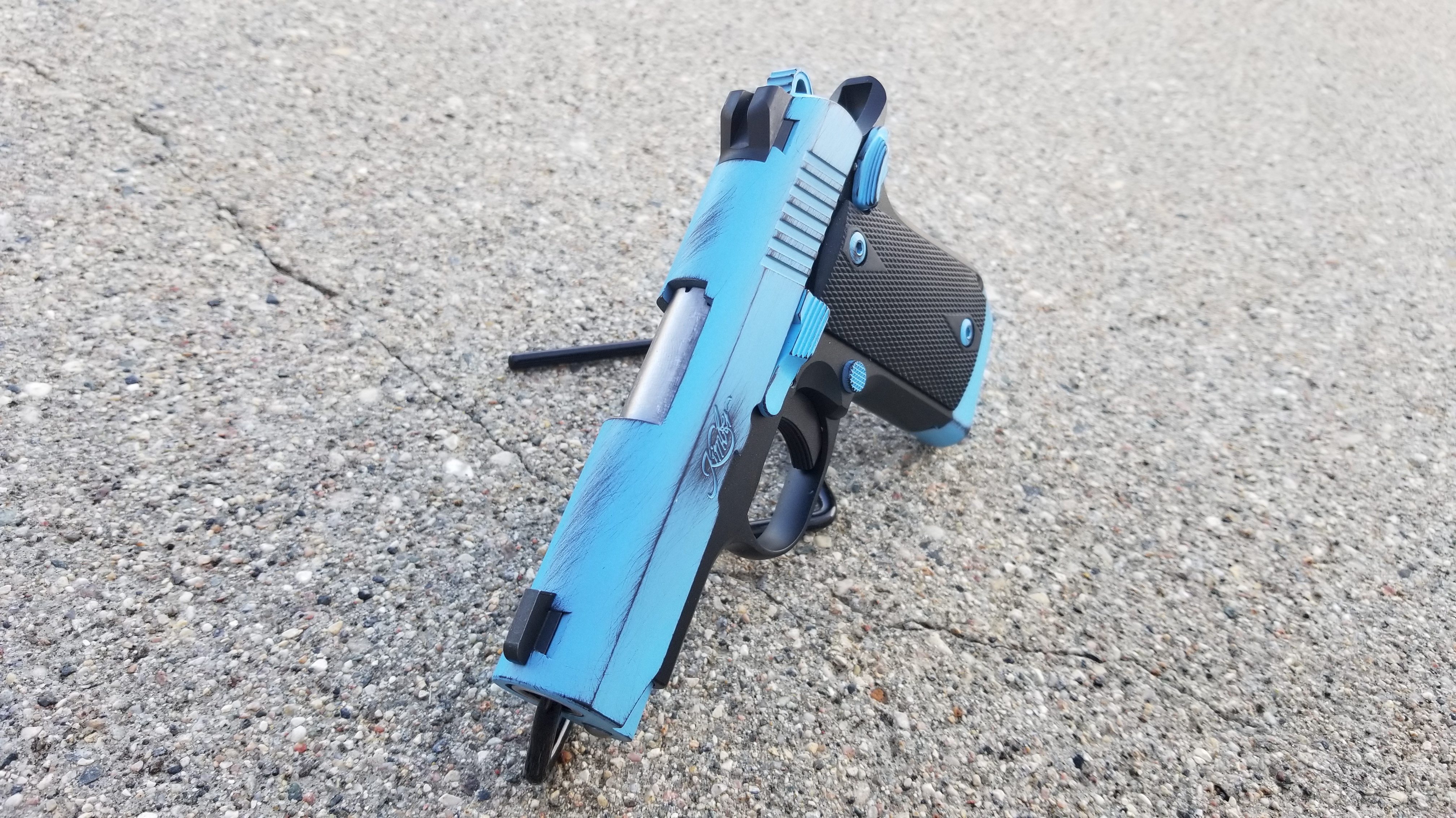 Blue Raspberry Cerakote Kimber Micro 9 coated using Blue Raspberry | Cerakote