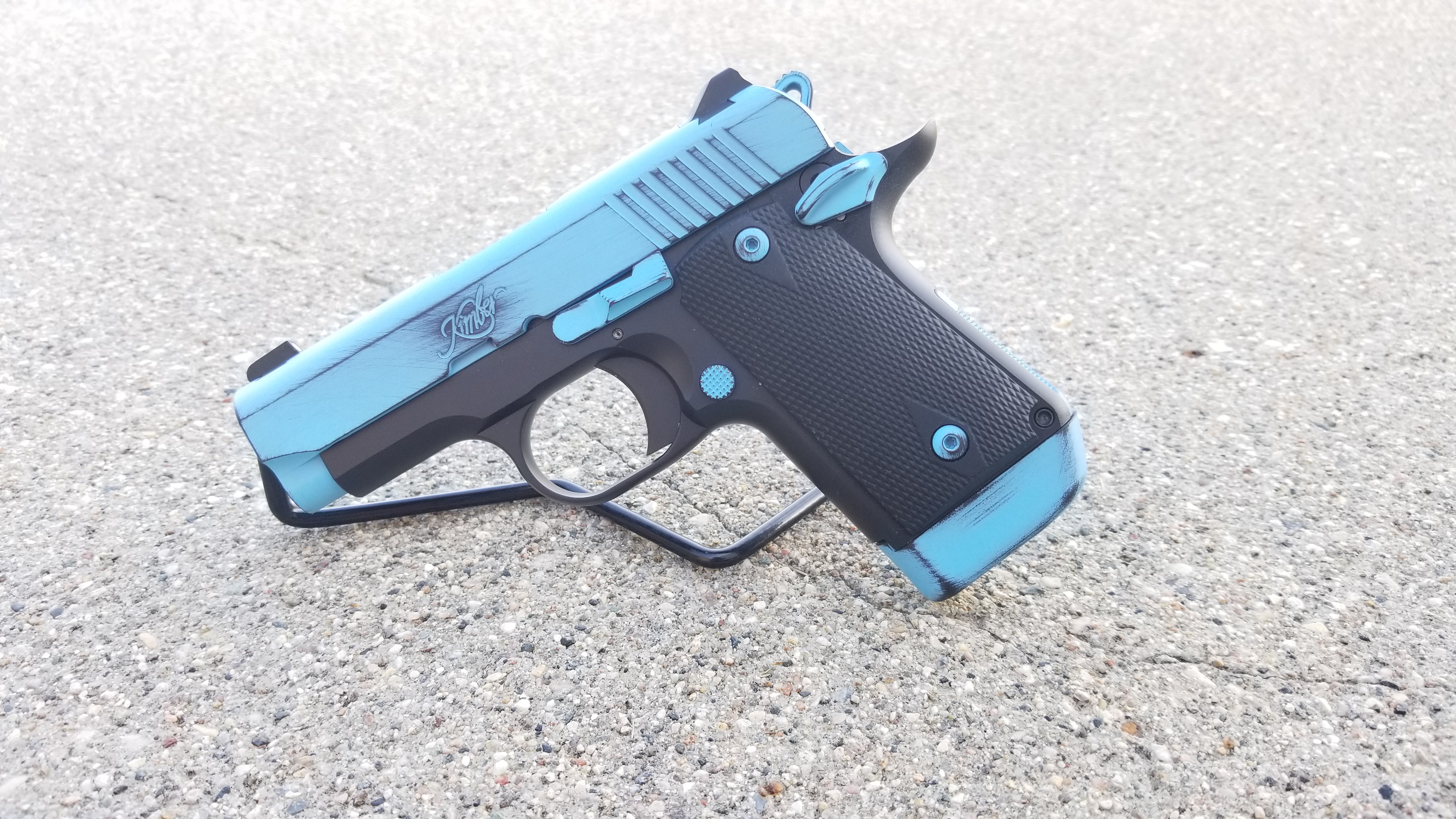 Blue Raspberry Cerakote Kimber Micro 9 coated using Blue Raspberry | Cerakote