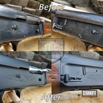 Browning Shotgun Cerakoted Using Graphite Black 