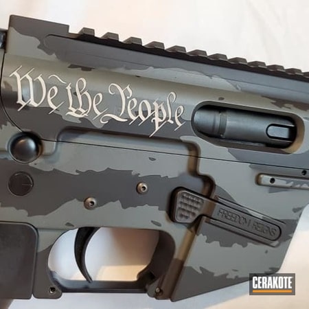 Powder Coating: 9mm,Graphite Black H-146,Tattered Flag,S.H.O.T,We The People Waving Flag,AR Pistol,We the people,PLATINUM GREY H-337,Tactical Rifle,Tattered American Flag