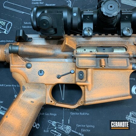 Powder Coating: 5.56,S.H.O.T,Armor Black H-190,.223,TEQUILA SUNRISE H-309,Tactical Rifle,.223 Wylde