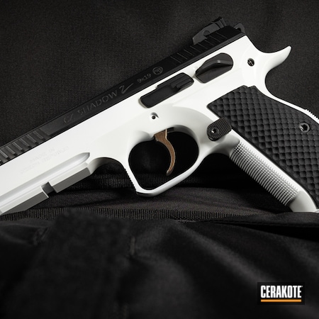 Powder Coating: 9mm,CZ Shadow 2,S.H.O.T,Pistol,Stormtrooper White H-297,CZ,Handgun