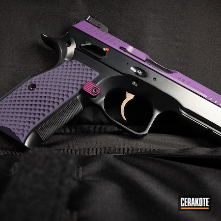Powder Coating: 9mm,S.H.O.T,Pistol,CZ,Shadow,Bright Purple H-217,Handgun