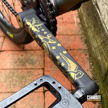 Bike Crank Arms Coated Using Graphite Black