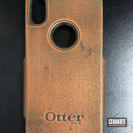 Powder Coating: Graphite Black H-146,iPhone,MULTICAM® DARK GREEN H-341,COPPER H-347,Phone Case,Steampunk,Custom Copper,OtterBox,MATTE CERAMIC CLEAR MC-157