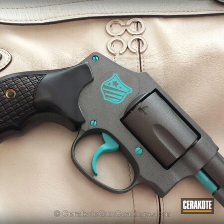 Powder Coating: Smith & Wesson,Custom Blue,Ladies,Revolver,Robin's Egg Blue H-175,Tungsten H-237