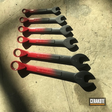 Wrench Set Cerakoted Using Black Velvet And Ruby Red