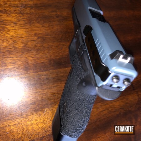 Powder Coating: Glock 43,9mm,Graphite Black C-102,S.H.O.T,JESSE JAMES COLD WAR GREY H-402