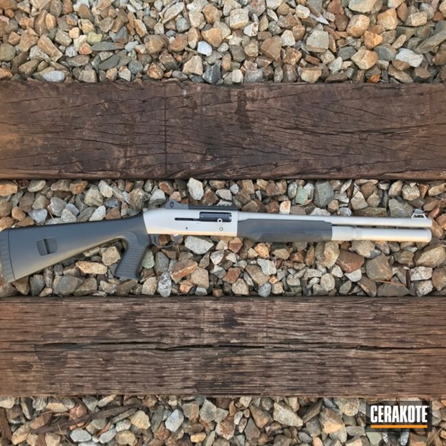 Custom Benelli Shotgun Cerakoted Using Gun Metal Grey