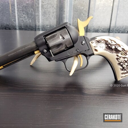 Powder Coating: S.H.O.T,Gold Accents,Gold H-122,Revolver