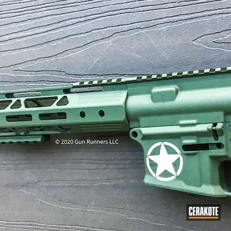 Powder Coating: S.H.O.T,Upper,US Army,Stormtrooper White H-297,O.D. Green H-236,Star,Handguard