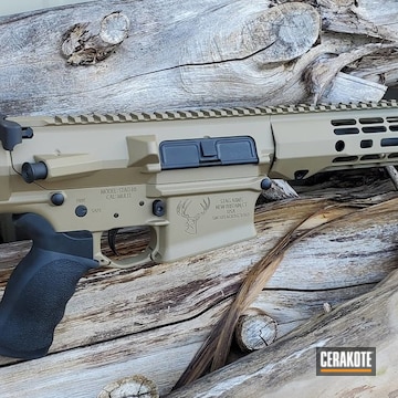 Stag Arms Ar Cerakoted Using Coyote Tan And Graphite Black