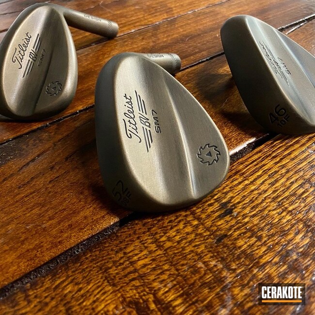 Golf Wedges Cerakoted Using Burnt Bronze And Gen Ii Graphite Black