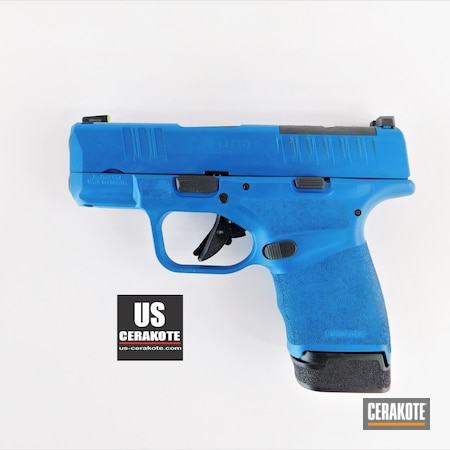 Powder Coating: 9mm,Firearm,S.H.O.T,Pistol,Springfield Armory,Handgun,Hellcat,Sky Blue H-169