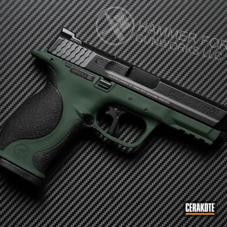 Powder Coating: Smith & Wesson M&P,Smith & Wesson,S.H.O.T,Handguns,M&P,JESSE JAMES EASTERN FRONT GREEN  H-400