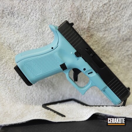 Powder Coating: 9mm,S.H.O.T,His and Hers,HABANERO RED H-318,Glock 19,Glock 43X,Robin's Egg Blue H-175