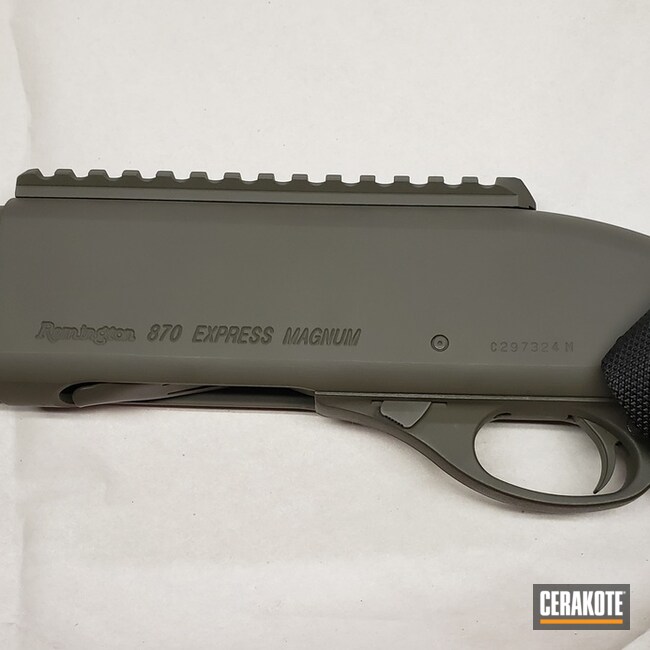 Remington 870 Cerakoted Using O.d. Green