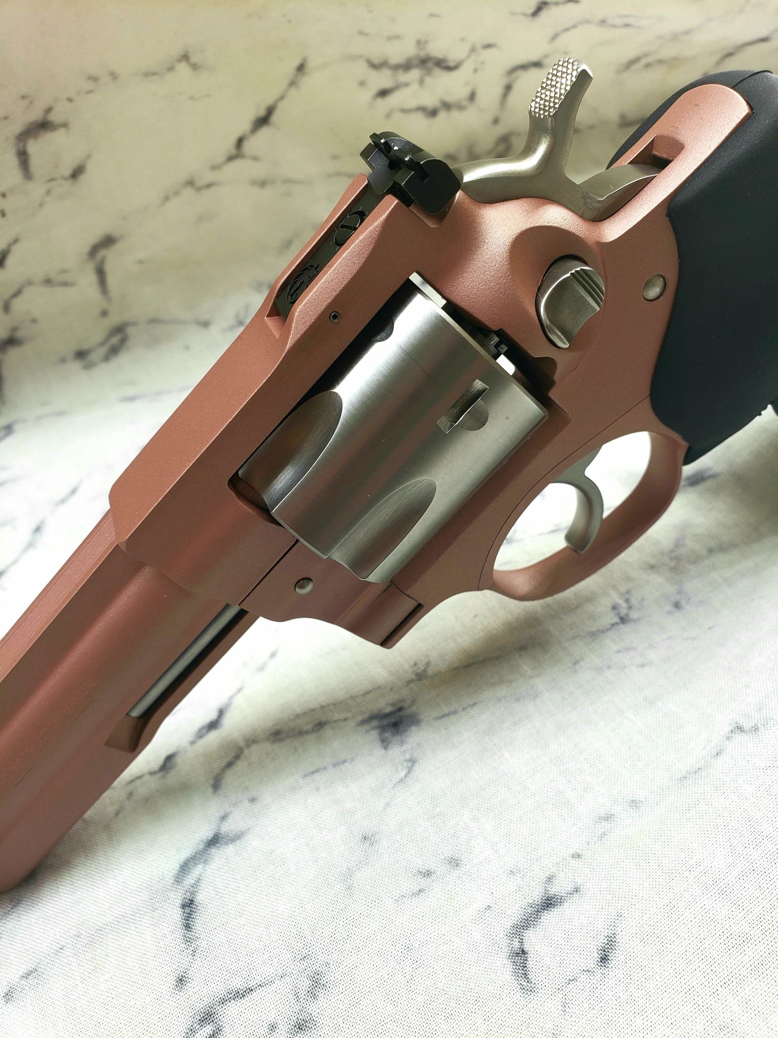 Ruger GP100 Revolver Cerakoted using Satin Aluminum and Pink Champagne ...