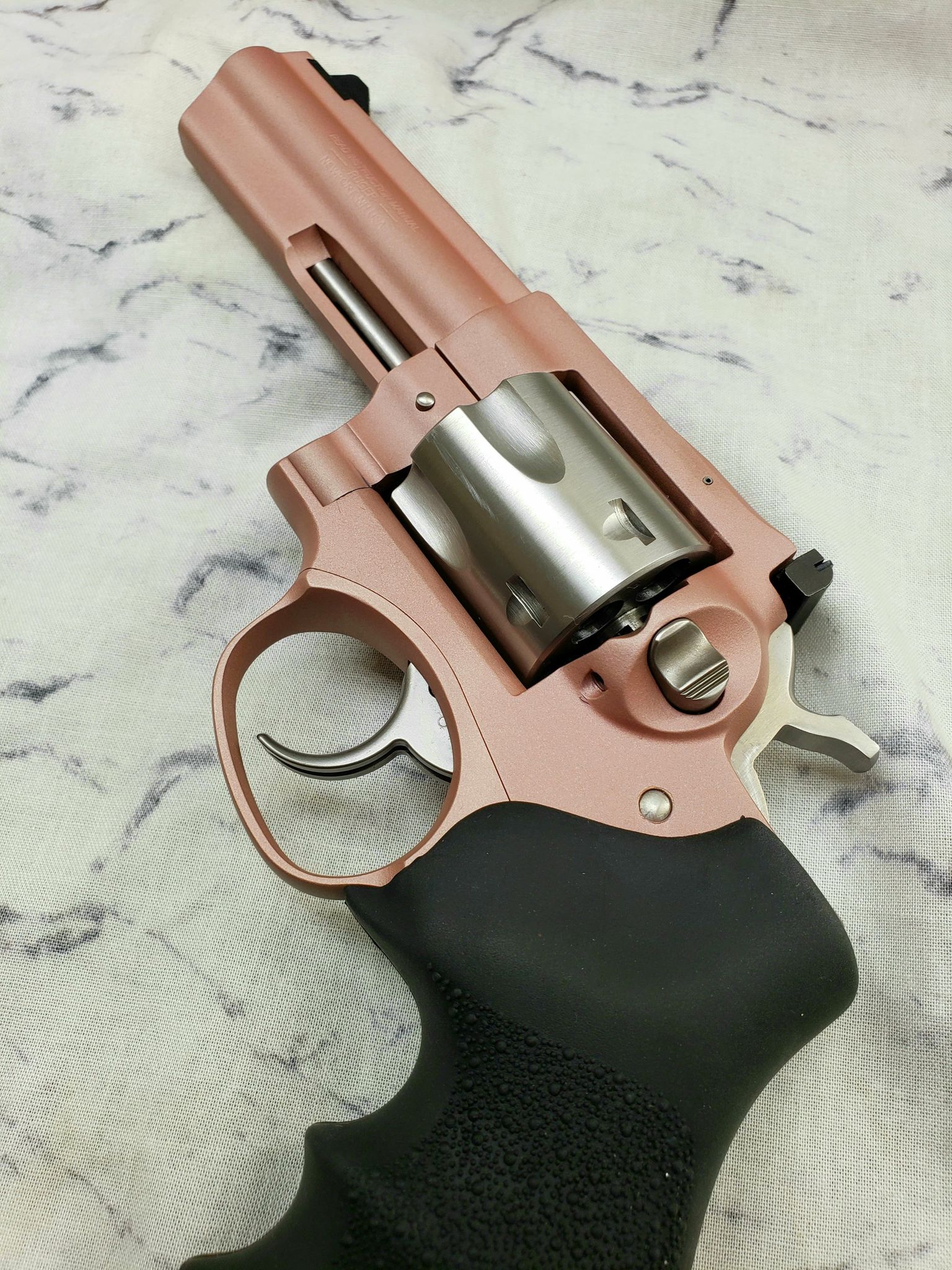 Ruger GP100 Revolver Cerakoted using Satin Aluminum and Pink Champagne ...