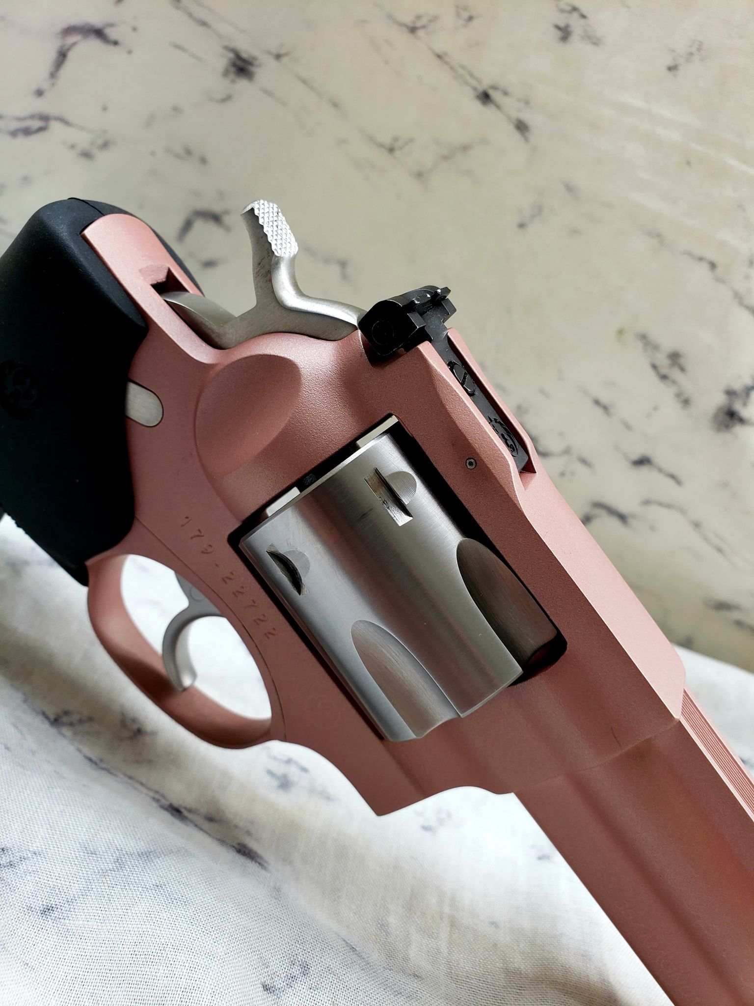 Ruger GP100 Revolver Cerakoted using Satin Aluminum and Pink Champagne ...