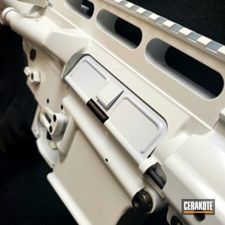 Powder Coating: 5.56,Anderson,HesselingandSons,S.H.O.T,Stormtrooper White H-297,.223,Stormtrooper,Stormtrooper Gun,Hesseling,AR-15,White Out