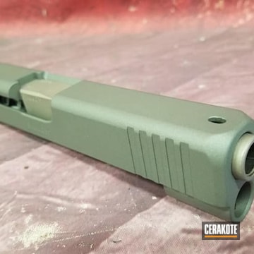 Glock Slide Cerakoted Using Tactical Grey And Titanium