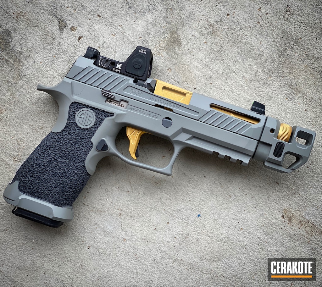 Custom Sig Sauer P3 Cerakoted Using Sniper Grey Cerakote Custom Sig Sauer P3 Cerakoted Using Sniper Grey Cerakote