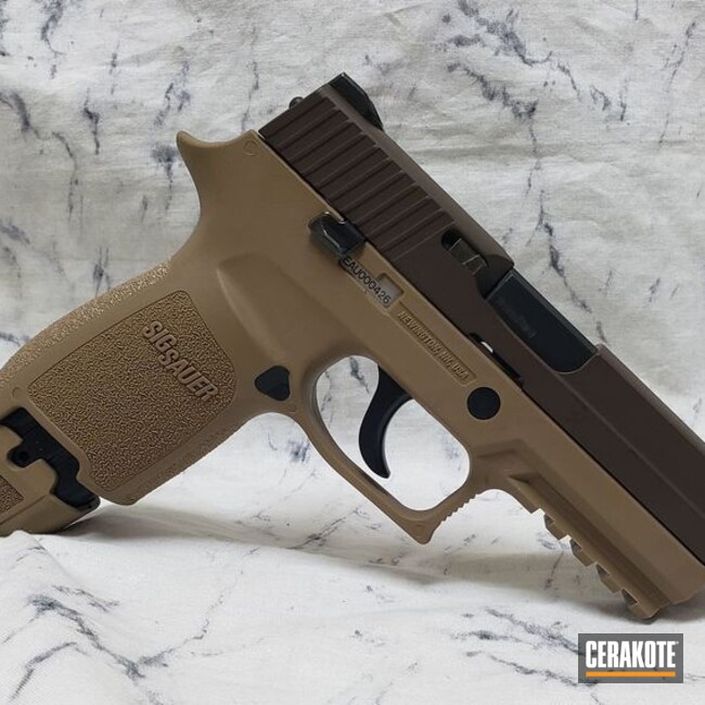 Custom Pistol Cerakoted Using Barrett® Bronze