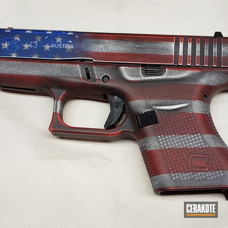 Powder Coating: Glock 43,Glock,Distressed,Snow White H-136,NRA Blue H-171,S.H.O.T,USMC Red H-167,American Flag
