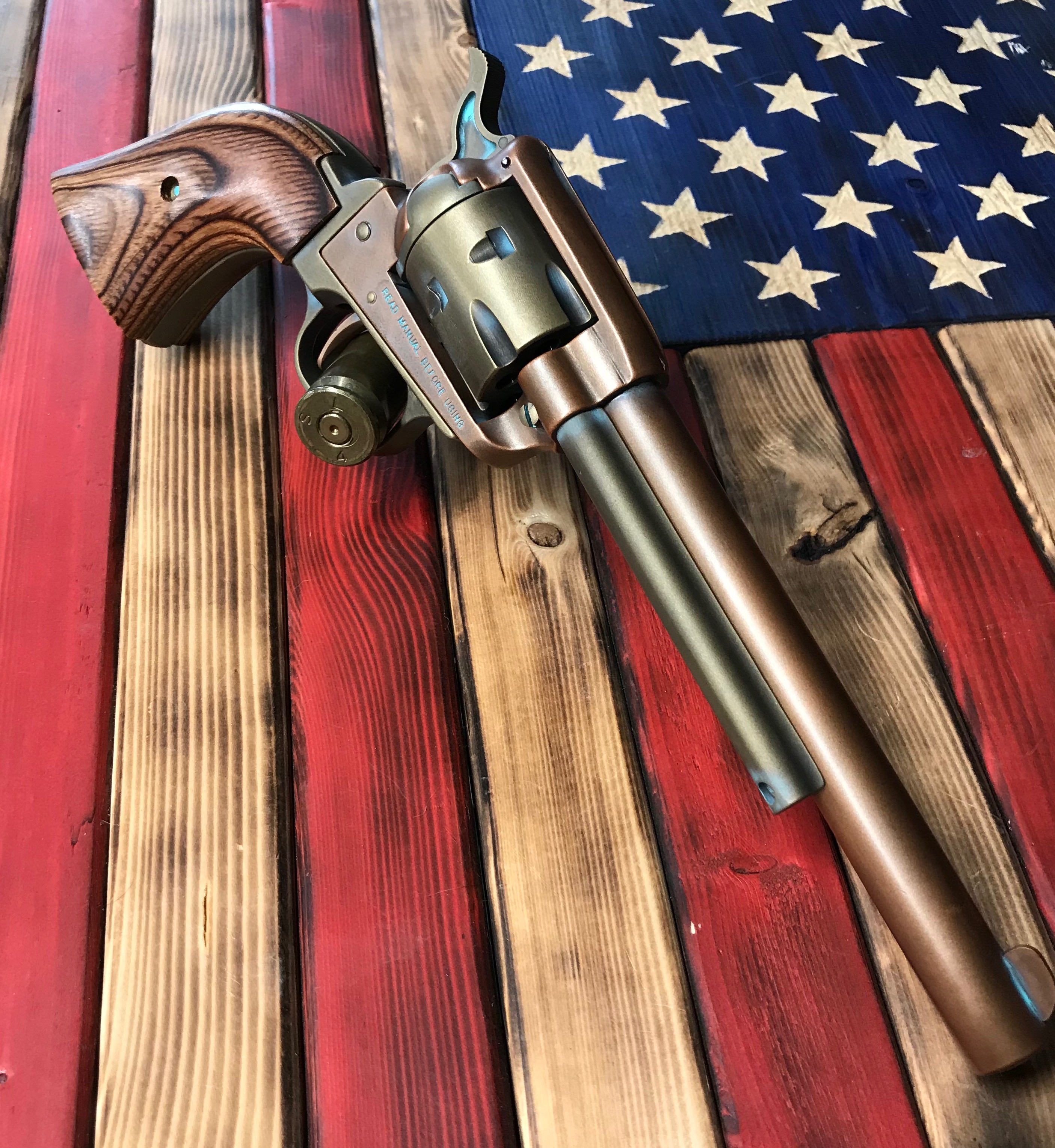 Revolver Raspberry Color Heritage Rough Rider Revolver Cerakoted using Blue Raspberry, Parakeet ...