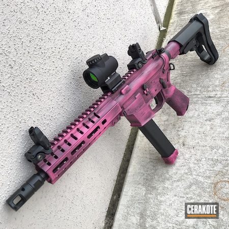 Powder Coating: Glock Gen 5,S.H.O.T,Armor Black H-190,Glock 19,AR-15,Prison Pink H-141