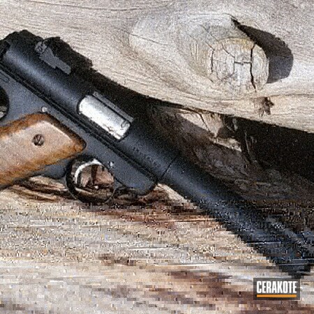 Powder Coating: Graphite Black H-146,S.H.O.T,Pistol,.22,Mark I,Ruger
