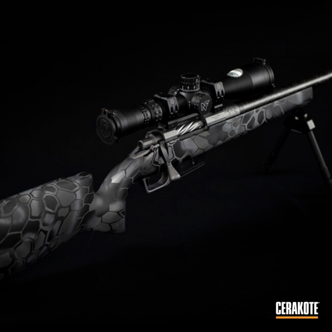 Bolt Action Rifle Cerakoted Using Sig™ Dark Grey, Titanium And Graphite Black