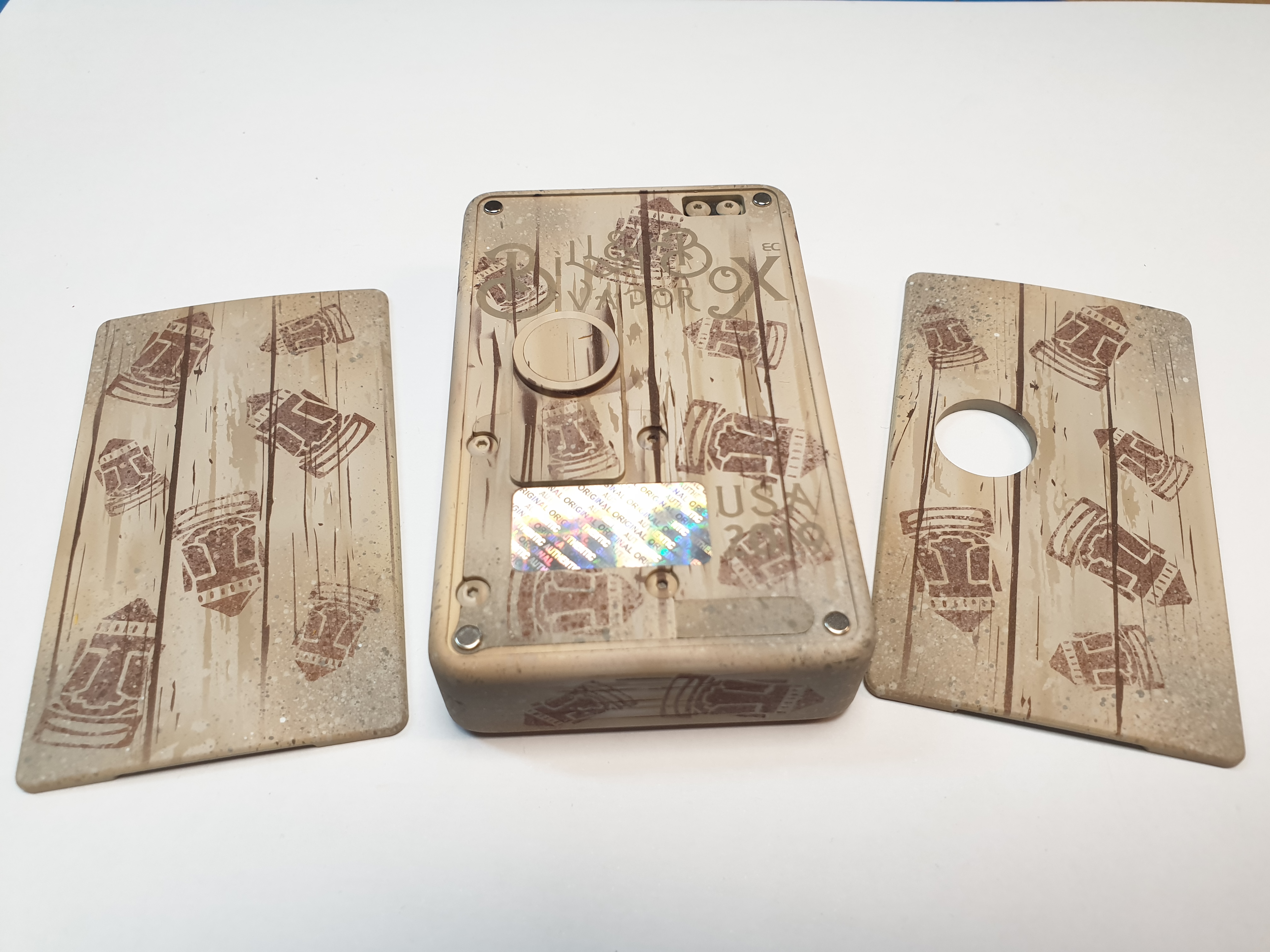 Billet Box Vapor Cerakoted using Armor Black, Desert Sand and Stormtrooper White | Cerakote Billet Box Vapor Cerakoted using Armor Black, Desert Sand and Stormtrooper White | Cerakote