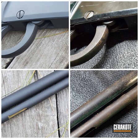 Powder Coating: Graphite Black H-146,S.H.O.T,Henry,.22,Before and After,Lever Action,Rifle