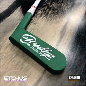 Putter Cerakoted Using Squatch Green