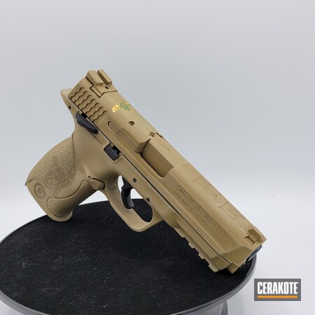 Powder Coating: Smith & Wesson,Snow White H-136,S.H.O.T,M&P40,M&P,.40,MATTE ARMOR CLEAR H-301,Coyote Tan H-235