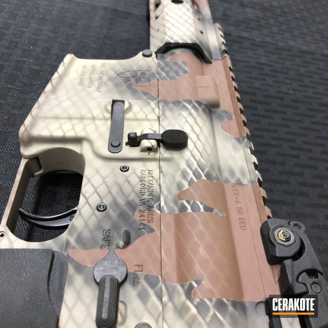 Alexander Arms Ar Cerakoted Using Fs Brown Sand, Federal Brown And Graphite Black
